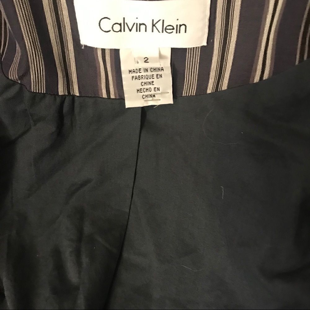 Calvin Klein Size 2 Stripped Jacket! - Picture 5 of 14